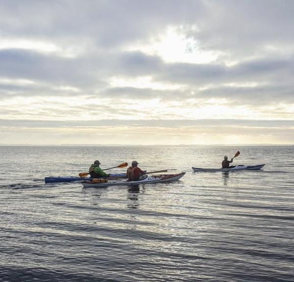 kayak sailing