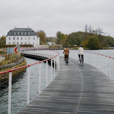 Cykler ved Danmarks smukkeste cykelsti ved Hvidkilde Gods, Svendborg